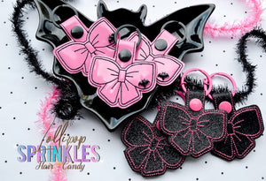 Pink spider keychain