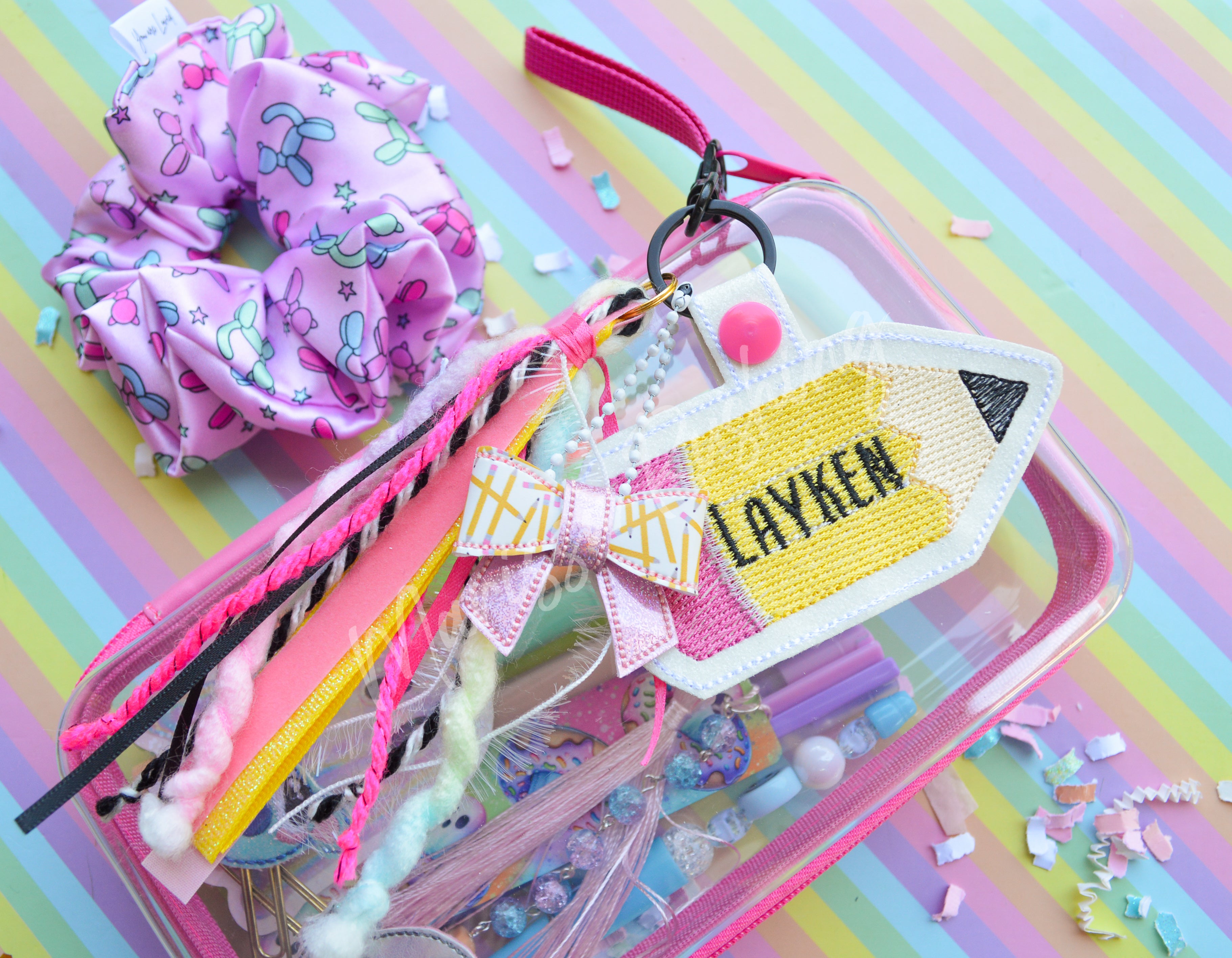 Custom Name pencil keychain
